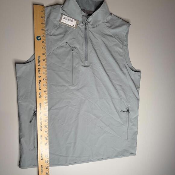 $150 Daniel Cremieux Signature Collection Men’s Gray 1/4 Zip Vest L New w/ Tags - Picture 2 of 12